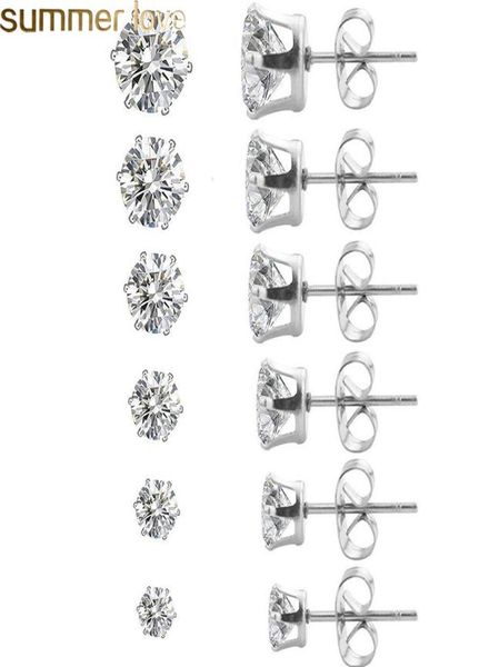 3mm8mm round clear cubic zirconia stud earring for women girls silver gold rose gold plated wedding earrings stainless steel jewe9962629, Golden;silver
3mm8mm round clear cubic zirconia stud earring for women girls silver gold rose gold plated wedding earrings stainless steel jewe9962629, Golden;silver