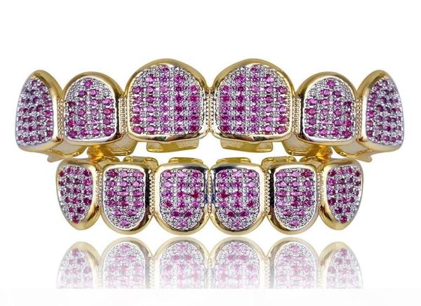 new custom fit hip hop gold teeth grillz caps micro pave fuchsia cubic zirconia bottom grills set for christmas gift women1124432, Black
new custom fit hip hop gold teeth grillz caps micro pave fuchsia cubic zirconia bottom grills set for christmas gift women1124432, Black