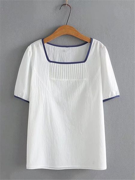 women's plus size tshirt clothing short sleeve square collar cotton inelastic thin pullover large in summer wear 230625, Black
women's plus size tshirt clothing short sleeve square collar cotton inelastic thin pullover large in summer wear 230625, Black