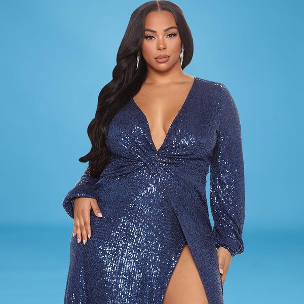 dresses plus size 5xl v neck high split dresses women elegant lady shiny sequin long evening robes for club wear 2023 new design, Black
dresses plus size 5xl v neck high split dresses women elegant lady shiny sequin long evening robes for club wear 2023 new design, Black