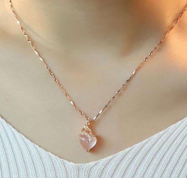 necklace female clavicle chain simple rose gold hibiscus stone powder pendant color gold gift3240844, Silver
necklace female clavicle chain simple rose gold hibiscus stone powder pendant color gold gift3240844, Silver