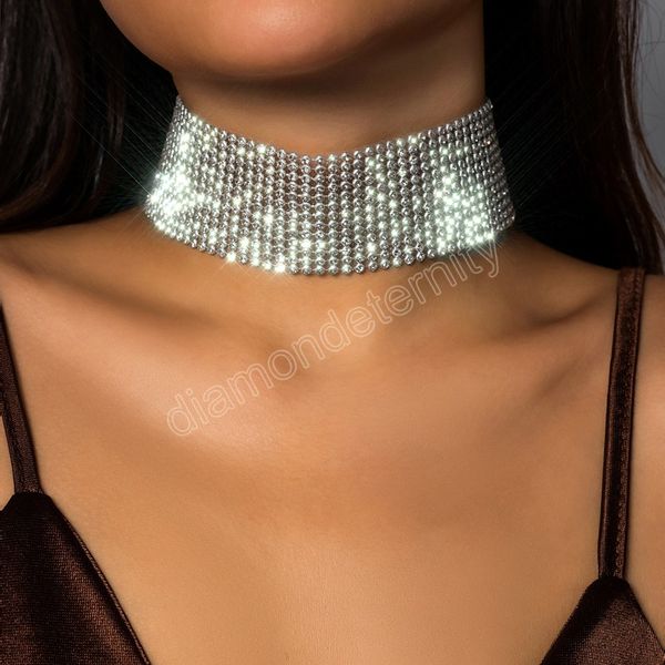 shiny full rhinestone short chunky choker necklace for women trendy luxury collar on neck 2023 fashion jewelry accessories gifts, Golden;silver
shiny full rhinestone short chunky choker necklace for women trendy luxury collar on neck 2023 fashion jewelry accessories gifts, Golden;silver