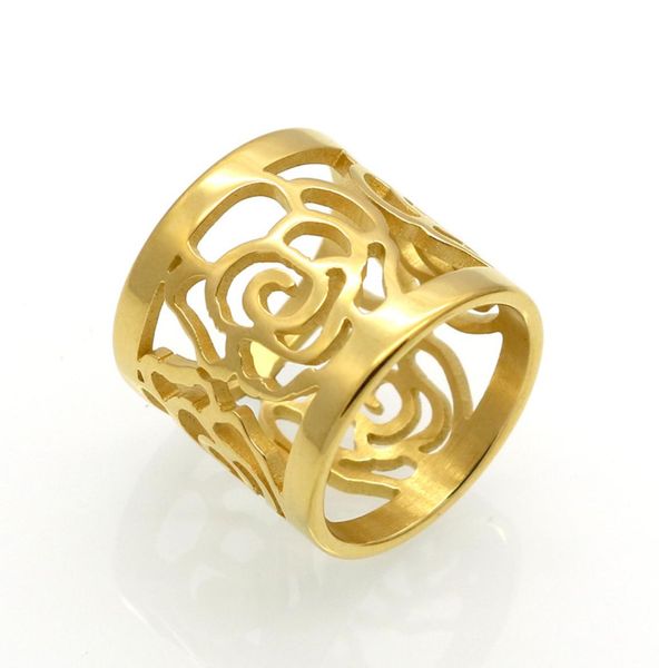 fashion gold silver jewelry stainless steel women hollow flower band party ring full size6207372
fashion gold silver jewelry stainless steel women hollow flower band party ring full size6207372