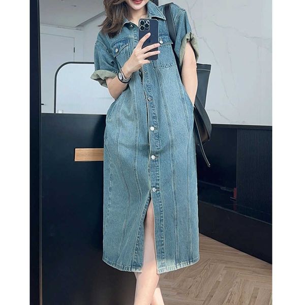 2023 summer new girls denim skirt casual age reducing straight short sleeve shirt women's mini club dress long sleeves woman dresses633, Black;gray
2023 summer new girls denim skirt casual age reducing straight short sleeve shirt women's mini club dress long sleeves woman dresses633, Black;gray