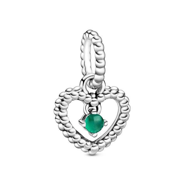 925 sterling silver may birthstone rainforest green beaded heart dangle charms pendant fit charmes bracelets necklace for diy je6041835, Black
925 sterling silver may birthstone rainforest green beaded heart dangle charms pendant fit charmes bracelets necklace for diy je6041835, Black