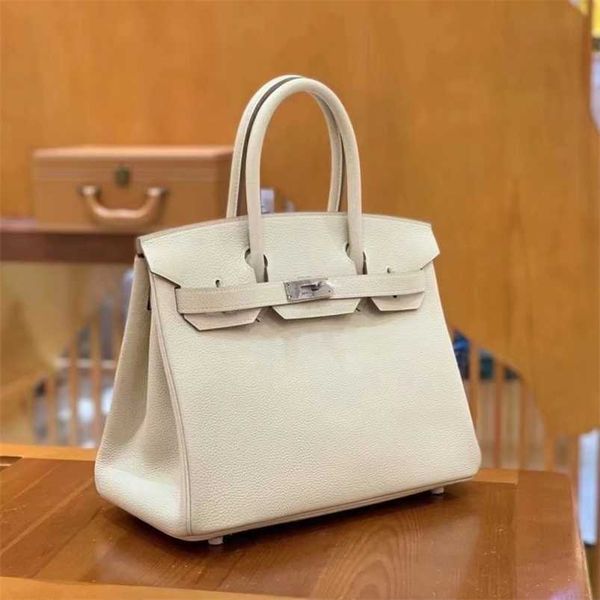 birkins h ermess genuine leather handbags handmade wax thread sewn 30cm white epsom silver buckle high-end portable women'sqq with logo
birkins h ermess genuine leather handbags handmade wax thread sewn 30cm white epsom silver buckle high-end portable women'sqq with logo
