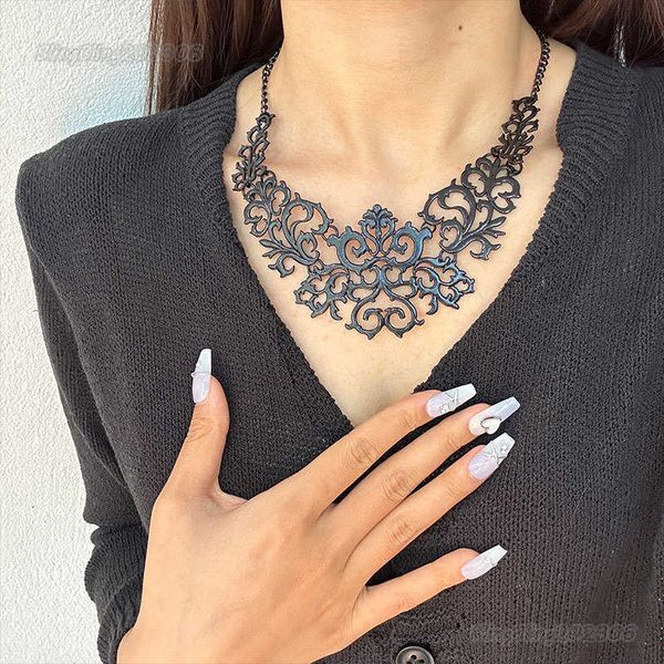 fashion necklace female exaggerate personality dark style trend high sense banquet party collar chain necklace ornament, Silver
fashion necklace female exaggerate personality dark style trend high sense banquet party collar chain necklace ornament, Silver