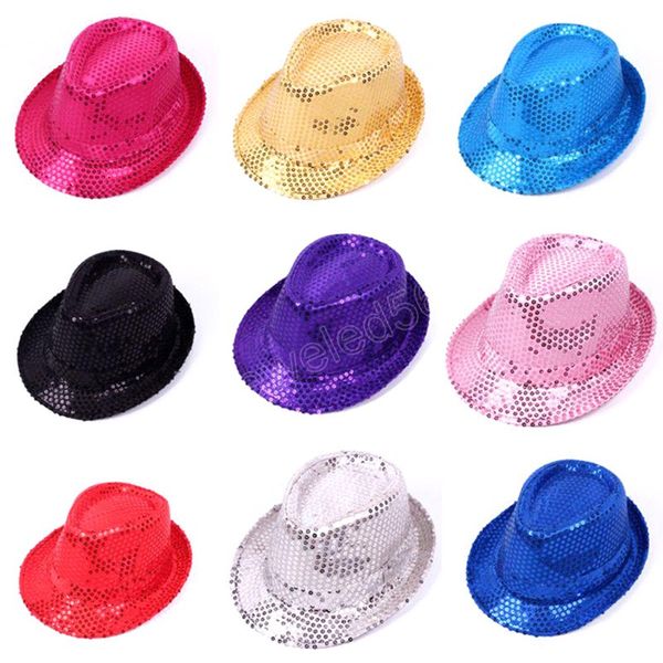 new men women jazz hat sequins decorated stage dance wide brim glitter caps performance props hat, Blue;gray
new men women jazz hat sequins decorated stage dance wide brim glitter caps performance props hat, Blue;gray