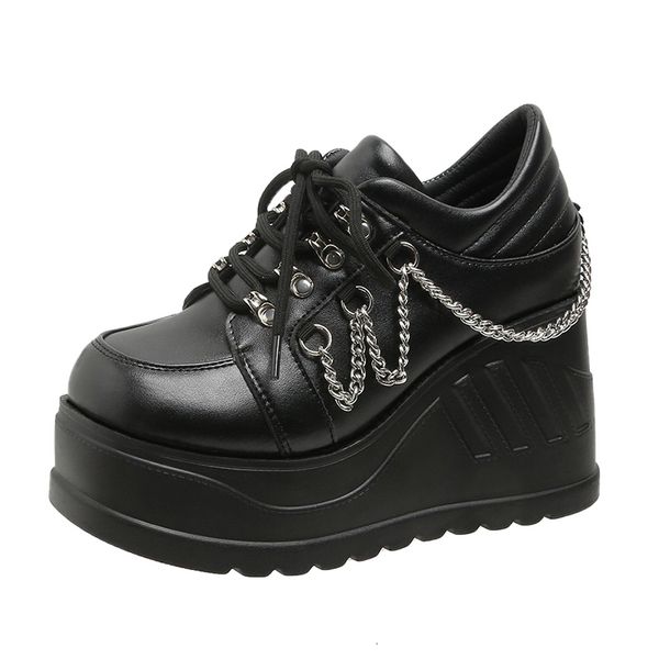 dress shoes brand platform high wedge's pumps sneakers gothic style punk lace up buckle black metal chain women's 230625
dress shoes brand platform high wedge's pumps sneakers gothic style punk lace up buckle black metal chain women's 230625