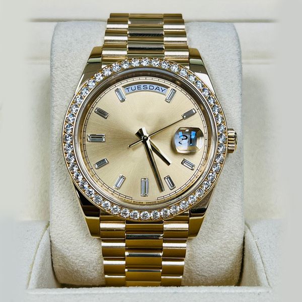 with diamond womens watch date montre de luxe 40mm mens watch 2813 automatic movement full stainless steel watch waterproof sapphire mechani, Slivery;brown
with diamond womens watch date montre de luxe 40mm mens watch 2813 automatic movement full stainless steel watch waterproof sapphire mechani, Slivery;brown