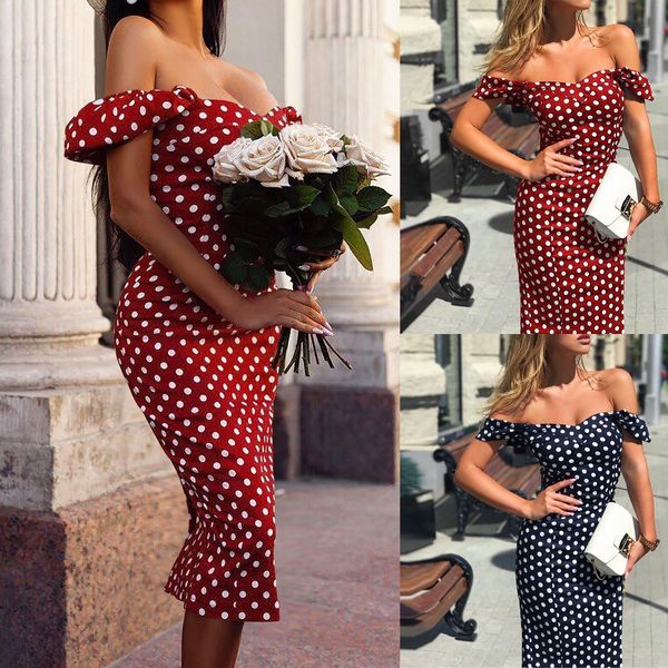 basic casual dresse's side slit dress bra polka dot off shoulder tight fit buttocks slim vacation prom party dresses 230625, Black;gray
basic casual dresse's side slit dress bra polka dot off shoulder tight fit buttocks slim vacation prom party dresses 230625, Black;gray