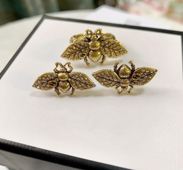 new selling brass material bee and diamond personalized earrings fashion wild woman open ring7003118, Golden
new selling brass material bee and diamond personalized earrings fashion wild woman open ring7003118, Golden