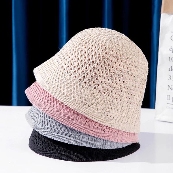 solid color bucket hat for women summer hollow out breathable beach hat knit fisherman caps foldable sunshade panama sun hat, Blue;gray
solid color bucket hat for women summer hollow out breathable beach hat knit fisherman caps foldable sunshade panama sun hat, Blue;gray