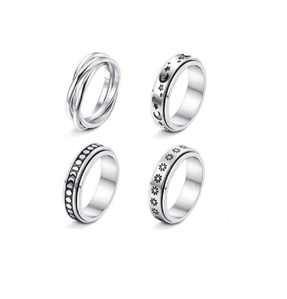 2022 fashion retro hip hop punk ring geometry stars moon flowers glossy men039s and women039s rotating rings jewelry gifts9394724, Silver
2022 fashion retro hip hop punk ring geometry stars moon flowers glossy men039s and women039s rotating rings jewelry gifts9394724, Silver