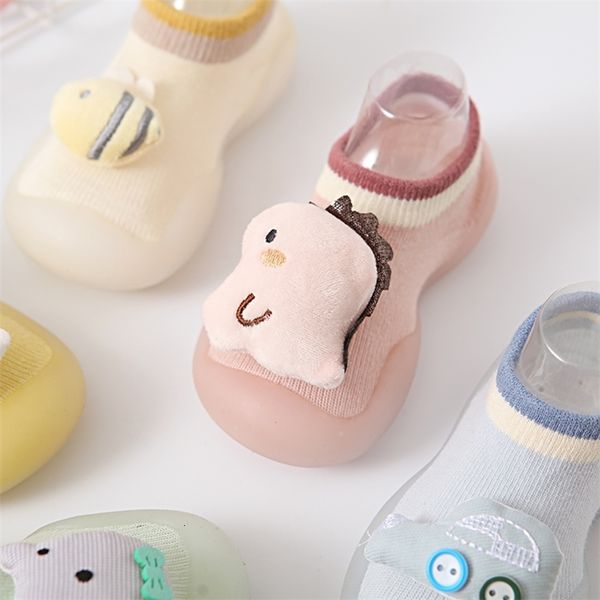first walkers baby shoes spring thin cotton anti slip toddler cute doll cartoon walker kids soft rubber 230625