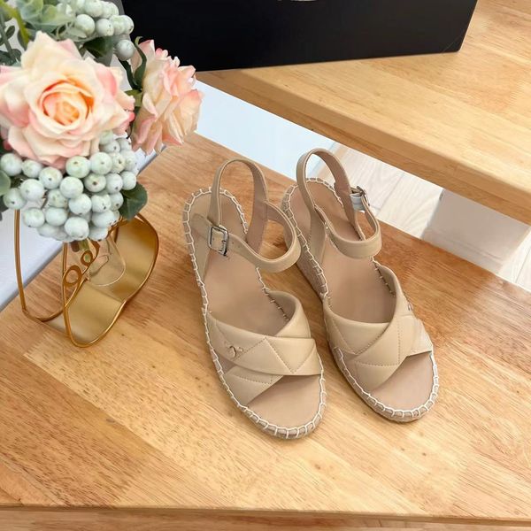 new woven espadrille sandals wedge pumps heels women's luxury designers genuine leather outsole evening casual party shoes factory foot, Black
new woven espadrille sandals wedge pumps heels women's luxury designers genuine leather outsole evening casual party shoes factory foot, Black