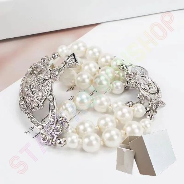 luxury fashion beaded pearl bracelet three layer diamond filled saturn bracelets charming women wear noble elegant gold and silver bicolor v, Black
luxury fashion beaded pearl bracelet three layer diamond filled saturn bracelets charming women wear noble elegant gold and silver bicolor v, Black