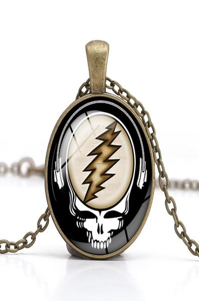 new europe and america retro grateful dead time gem necklace necklace pattern glass alloy pendant jewelry custom whole7316573, Silver 
new europe and america retro grateful dead time gem necklace necklace pattern glass alloy pendant jewelry custom whole7316573, Silver