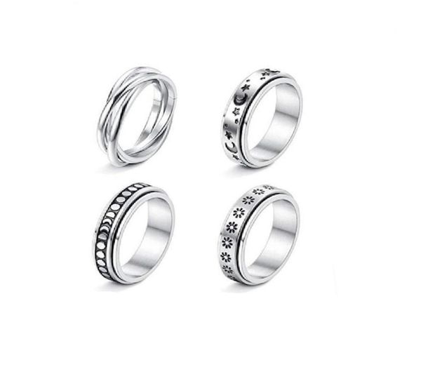 2022 fashion retro hip hop punk ring geometry stars moon flowers glossy men039s and women039s rotating rings jewelry gifts1288242, Silver
2022 fashion retro hip hop punk ring geometry stars moon flowers glossy men039s and women039s rotating rings jewelry gifts1288242, Silver