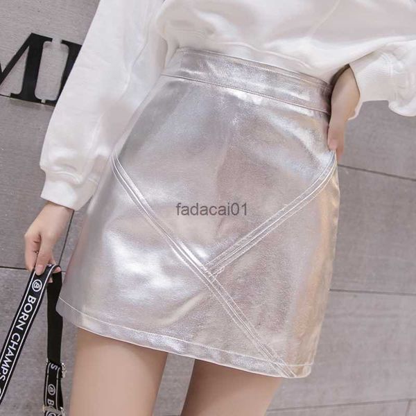 2022 metallic color faux leather skirt new women high waist a lined bright color mini short skirts femme black silver 2 colors l230621
2022 metallic color faux leather skirt new women high waist a lined bright color mini short skirts femme black silver 2 colors l230621