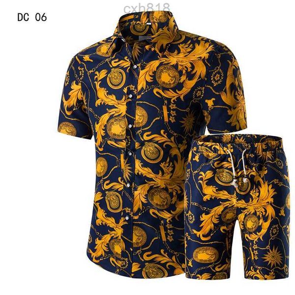 set men shirts+shorts new summer casual printed hawaiian shirt homme short male printing dress suit sets plus size, White;black
set men shirts+shorts new summer casual printed hawaiian shirt homme short male printing dress suit sets plus size, White;black