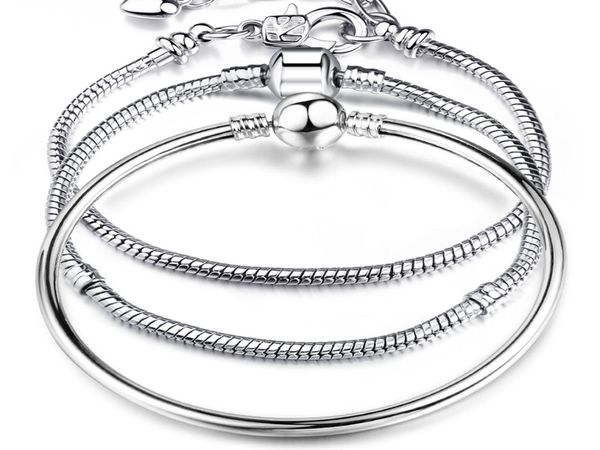925 sterling silver love chains bangle bracelet fit european beads charm bracelet for women&men s fashion diy jewelry gift8746699, Black
925 sterling silver love chains bangle bracelet fit european beads charm bracelet for women&men s fashion diy jewelry gift8746699, Black