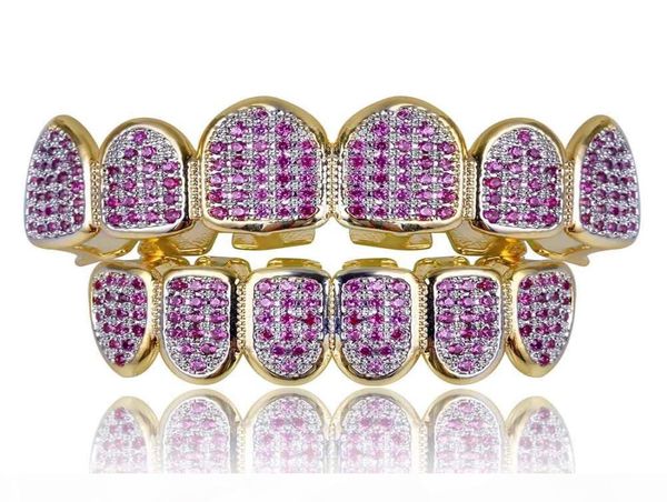 new custom fit hip hop gold teeth grillz caps micro pave fuchsia cubic zirconia bottom grills set for christmas gift women4710546, Black
new custom fit hip hop gold teeth grillz caps micro pave fuchsia cubic zirconia bottom grills set for christmas gift women4710546, Black