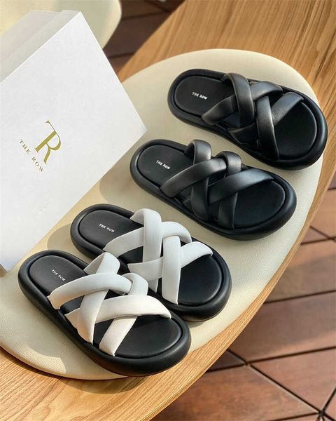 the row genuine the row slim women's slim slippers comfortable thick sole genuine leather slippers casual city women's shoes slipp, Black
the row genuine the row slim women's slim slippers comfortable thick sole genuine leather slippers casual city women's shoes slipp, Black