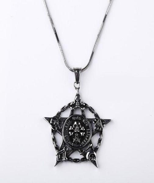 2018 punk titanium pendants cool pentagram skull pendant necklace for men gothic style hexagram necklace jewelry d719l5163721, Silver
2018 punk titanium pendants cool pentagram skull pendant necklace for men gothic style hexagram necklace jewelry d719l5163721, Silver
