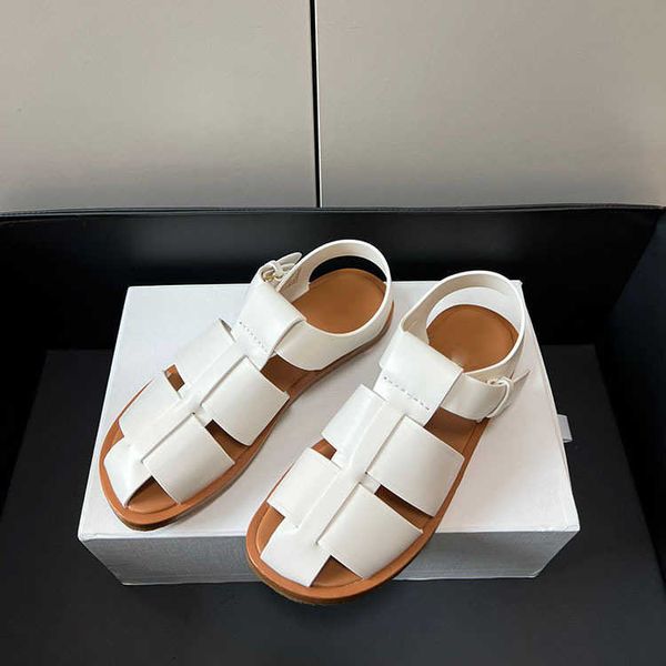 the row gaoding the * row niche baotou roman sandals pig cage shoes sponge cake thick soles hand woven cowhide hollowed out shoes, Black
the row gaoding the * row niche baotou roman sandals pig cage shoes sponge cake thick soles hand woven cowhide hollowed out shoes, Black