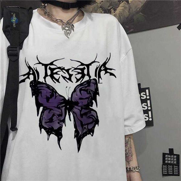 butterfly pattern y2k dark cute black cartoon print short sleeve female summer student men's and women's t-shirt fashion 5ki75, White
butterfly pattern y2k dark cute black cartoon print short sleeve female summer student men's and women's t-shirt fashion 5ki75, White