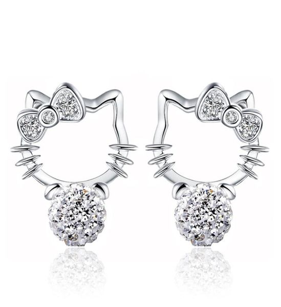 s925 sterling silver stud earrings cute sweet kitty cat animal designer earring earings ear rings with crystal cz diamond pearl je9822241, Golden;silver
s925 sterling silver stud earrings cute sweet kitty cat animal designer earring earings ear rings with crystal cz diamond pearl je9822241, Golden;silver