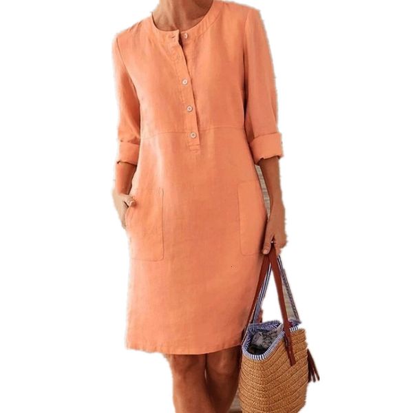 basic casual dresses spring autumn cotton linen long sleeve dress for women femme robe women's clothing fashion vestido de festa 230625, Black;gray
basic casual dresses spring autumn cotton linen long sleeve dress for women femme robe women's clothing fashion vestido de festa 230625, Black;gray