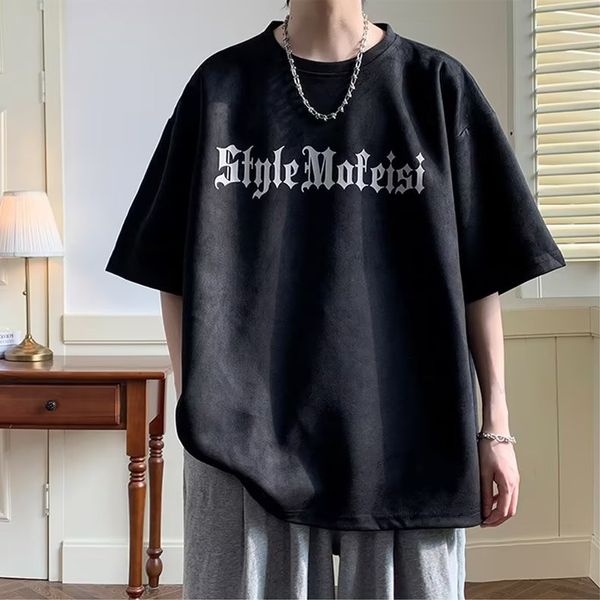 men's t-shirts short sleeve designer fashion polo shirts hip hop street tees suede short sleeve loose t-shirt oversized t shirt ing, White;black
men's t-shirts short sleeve designer fashion polo shirts hip hop street tees suede short sleeve loose t-shirt oversized t shirt ing, White;black