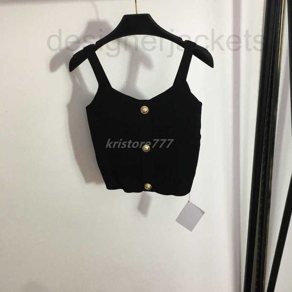 women's t-shirt 2023 summer knit tee designer with metal buttons runway crop viscose t shirts clothing high end elasticity pullover ca, White
women's t-shirt 2023 summer knit tee designer with metal buttons runway crop viscose t shirts clothing high end elasticity pullover ca, White
