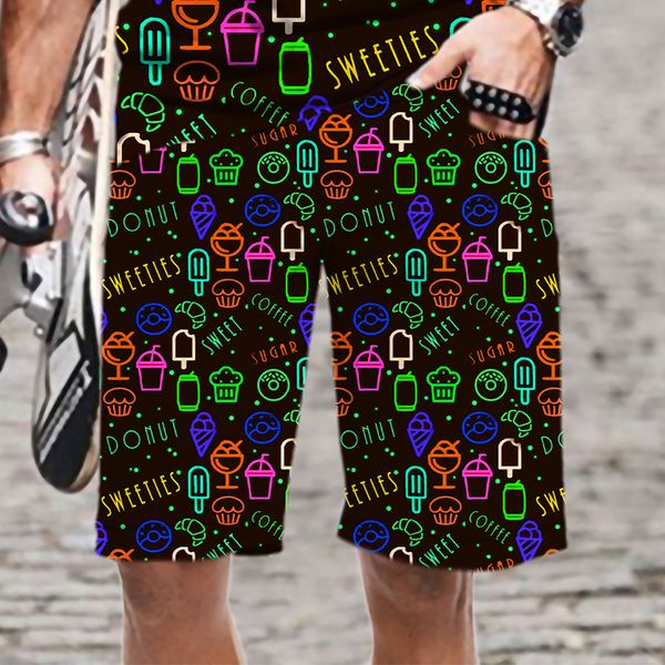 men's shorts summer colorful graffiti series pattern beach pants 3d printing men and women lovers sports street leisure 230625, White;black
men's shorts summer colorful graffiti series pattern beach pants 3d printing men and women lovers sports street leisure 230625, White;black