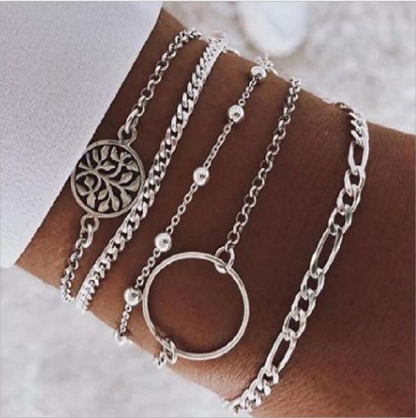fashion jewelry bracelets set metal chain bead round tree circle charm silver plated lobster figaro chain3762967, Black
fashion jewelry bracelets set metal chain bead round tree circle charm silver plated lobster figaro chain3762967, Black