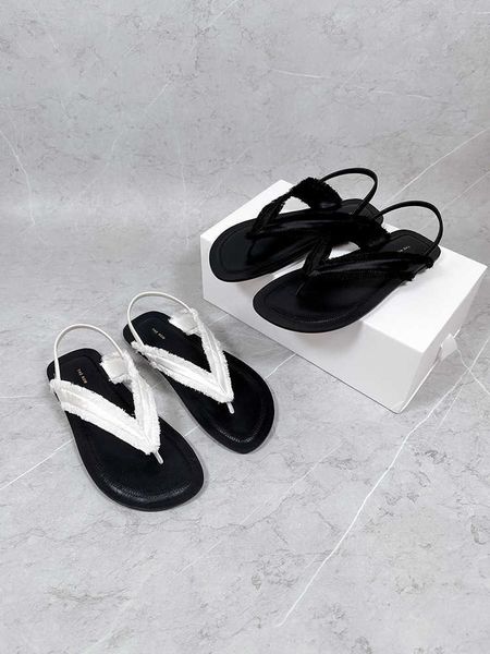 the row the row shoes 2022 summer new style minimalist casual flat caligae comfortable silk cloth clip toe sandals for women, Black
the row the row shoes 2022 summer new style minimalist casual flat caligae comfortable silk cloth clip toe sandals for women, Black