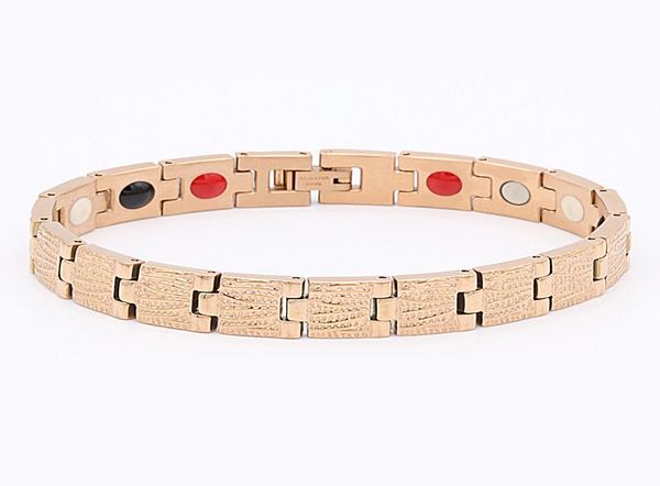stainless steel women jewelry magnet 4 in 1 element health bracelet water ripple character pattern bracelets plated ip rose gold4632765, Black
stainless steel women jewelry magnet 4 in 1 element health bracelet water ripple character pattern bracelets plated ip rose gold4632765, Black