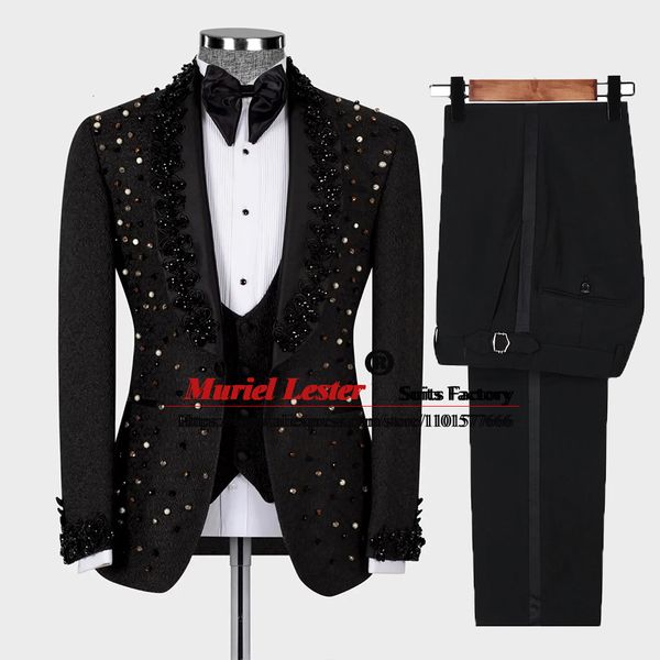 men's suits blazers luxury wedding tuxedo black formal groom men slim fit crystals beaded ed laple blazer tailored made prom dress 2023, White;black
men's suits blazers luxury wedding tuxedo black formal groom men slim fit crystals beaded ed laple blazer tailored made prom dress 2023, White;black