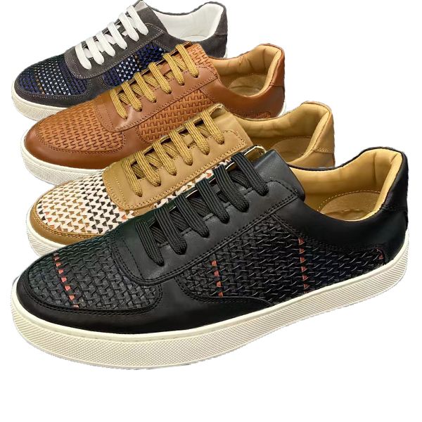 designer men's low-leather leisure sports classic sneakers simple leather lightweight non-slip and wear-resistant leisure leather shoes, Black
designer men's low-leather leisure sports classic sneakers simple leather lightweight non-slip and wear-resistant leisure leather shoes, Black