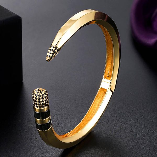 bangle zlxgirl fashion woman gold color wedding bangle bracelet jewelry colorful aaa cubic zircon punk bracelet couple bijoux gifts, Black
bangle zlxgirl fashion woman gold color wedding bangle bracelet jewelry colorful aaa cubic zircon punk bracelet couple bijoux gifts, Black