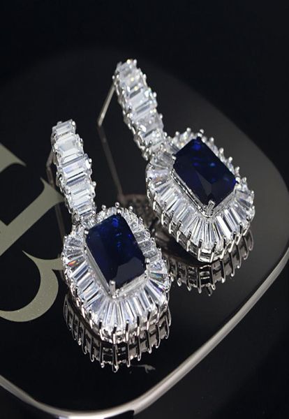anti allergy brilliant rectangle clear and sapphire blue cz diamond luxury dangle earrings8530905, Silver
anti allergy brilliant rectangle clear and sapphire blue cz diamond luxury dangle earrings8530905, Silver
