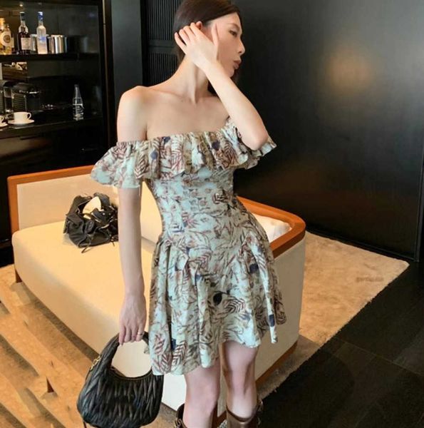 summer slim short dresses fashion designers skirts french one shoulder slim retro floral dress daily casual womens designer clothing 55, Black;gray
summer slim short dresses fashion designers skirts french one shoulder slim retro floral dress daily casual womens designer clothing 55, Black;gray