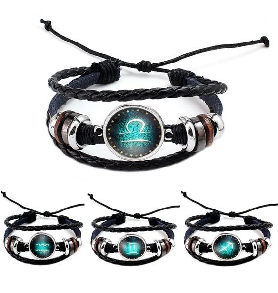 12 constellation bracelet for vintage silver color black braided adjustable multilayer leather bracelets christmas gift fas7818347, Golden;silver
12 constellation bracelet for vintage silver color black braided adjustable multilayer leather bracelets christmas gift fas7818347, Golden;silver