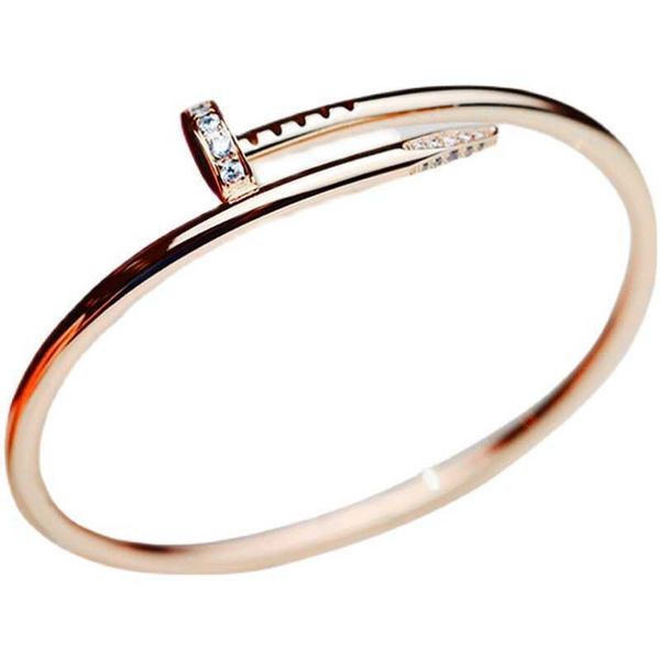 original nail bracelet coarse and narrow edition with diamond plated 18k rose gold popular design fashion light luxury couple for men women, Black
original nail bracelet coarse and narrow edition with diamond plated 18k rose gold popular design fashion light luxury couple for men women, Black