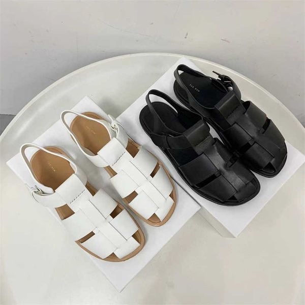 new genuine leather woven sandals women's leisure fashion versatile baotou flat caligae shoes, Black
new genuine leather woven sandals women's leisure fashion versatile baotou flat caligae shoes, Black