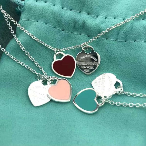 versatile tiffay s925 silver enamel love beads blue heart necklace fashionable pink versatile women's red drop
versatile tiffay s925 silver enamel love beads blue heart necklace fashionable pink versatile women's red drop