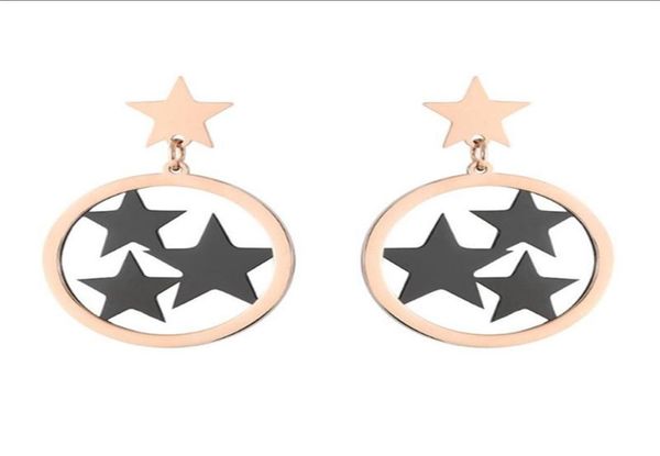 stud 316l stainless steel hollow round four gold black star earrings titanium female rose no fade6925107, Golden;silver
stud 316l stainless steel hollow round four gold black star earrings titanium female rose no fade6925107, Golden;silver