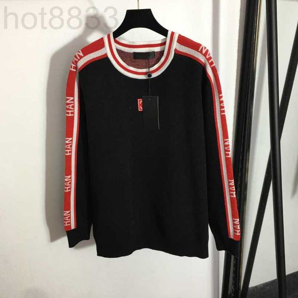 women's sweaters designer oversized crew neck knits sweater with letters print milan runway crop shirt clothing high end elasticity pu, White;black
women's sweaters designer oversized crew neck knits sweater with letters print milan runway crop shirt clothing high end elasticity pu, White;black